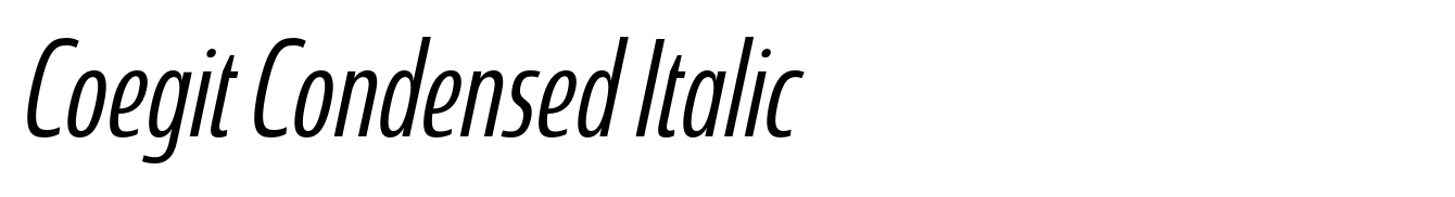 Coegit Condensed Italic